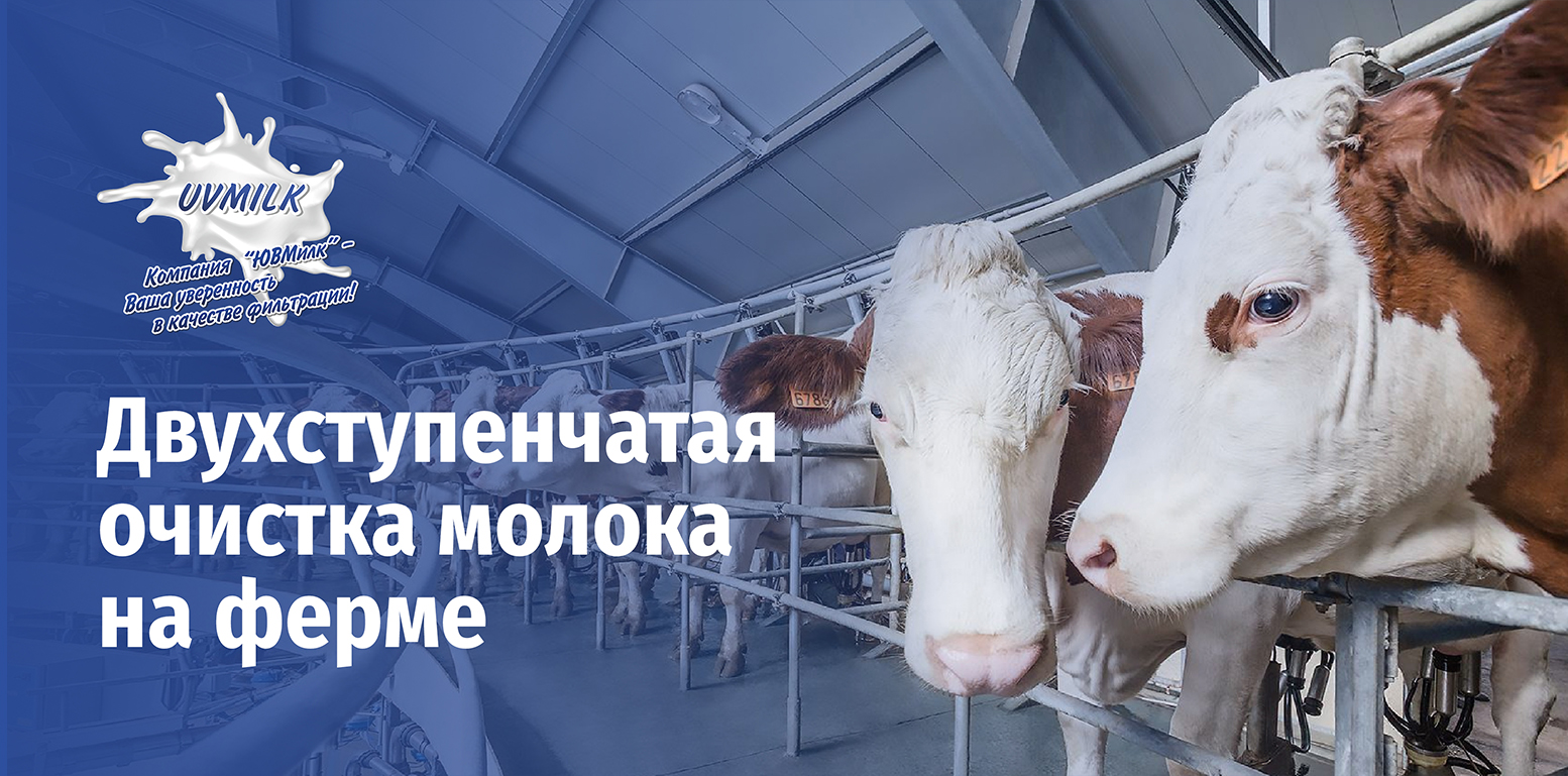 Двухступенчатая очистка молока. Ферма