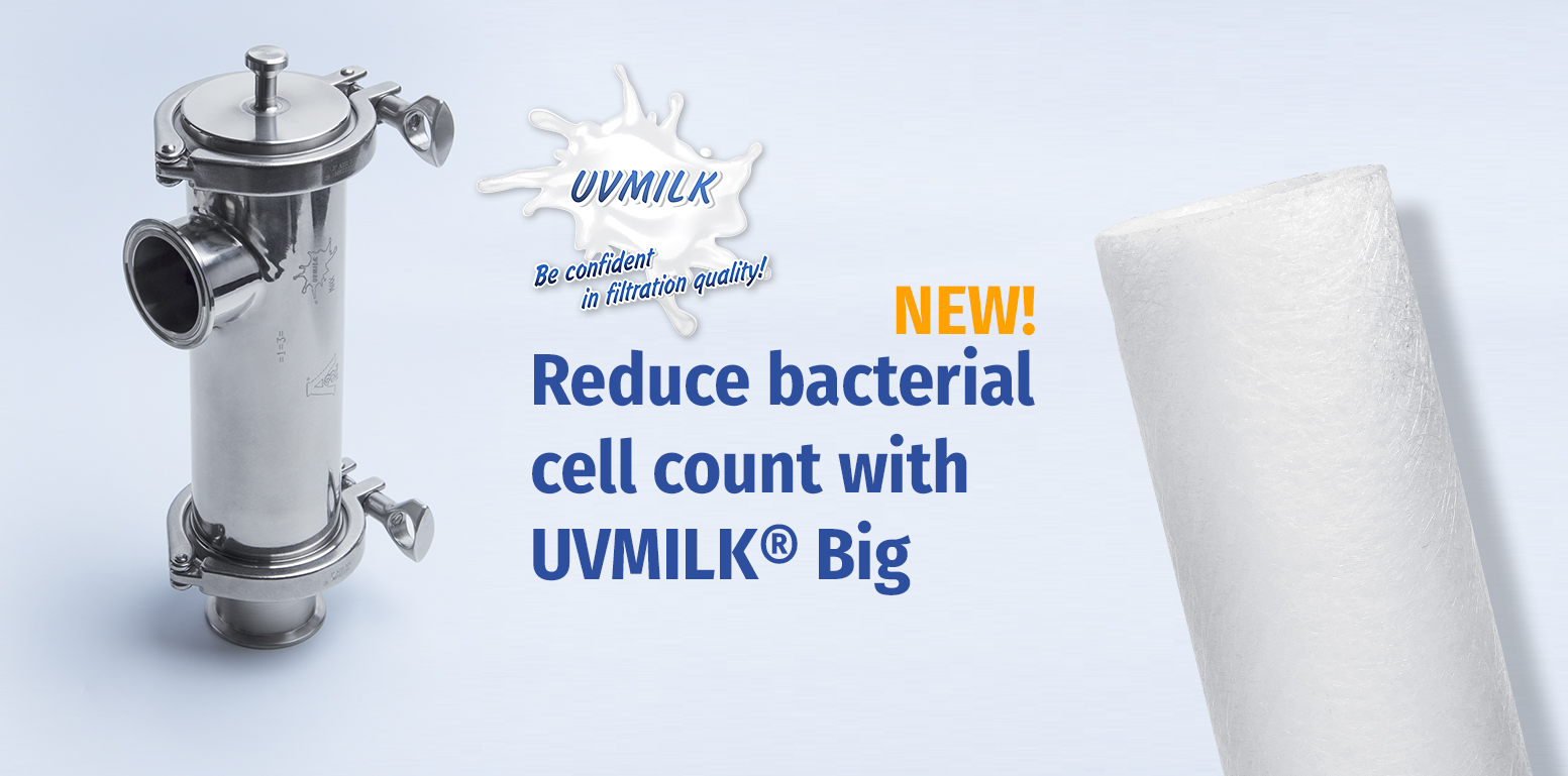 UVMILK® Big will reduce bacterial cell count in your milk